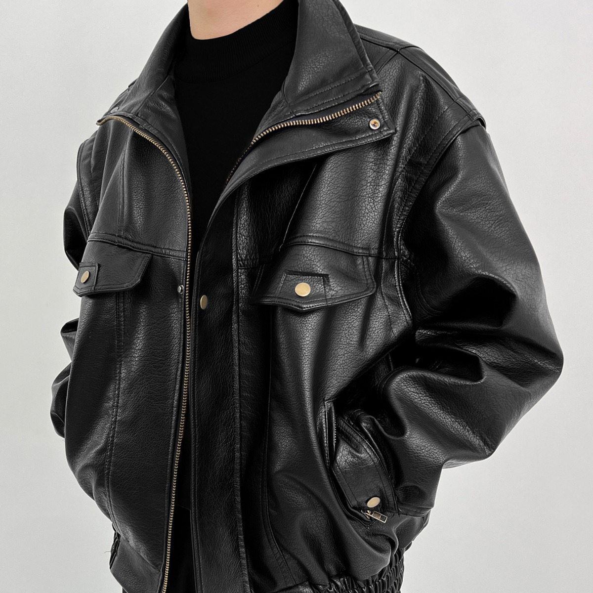 Vintage Windbreaker Nylon - سترة سميكة لراكبي الدراجات النارية للرجال