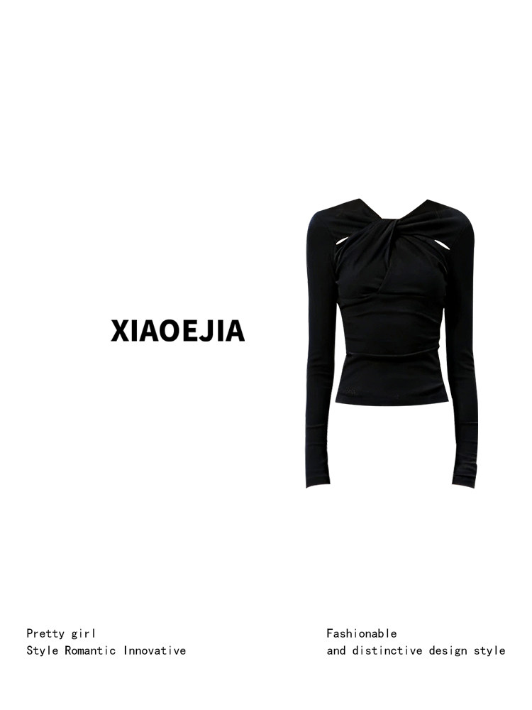 قميص نسائي أسود بتصميم قوطي، ت - مراجعة Turtleneck Knit 90S وسعره