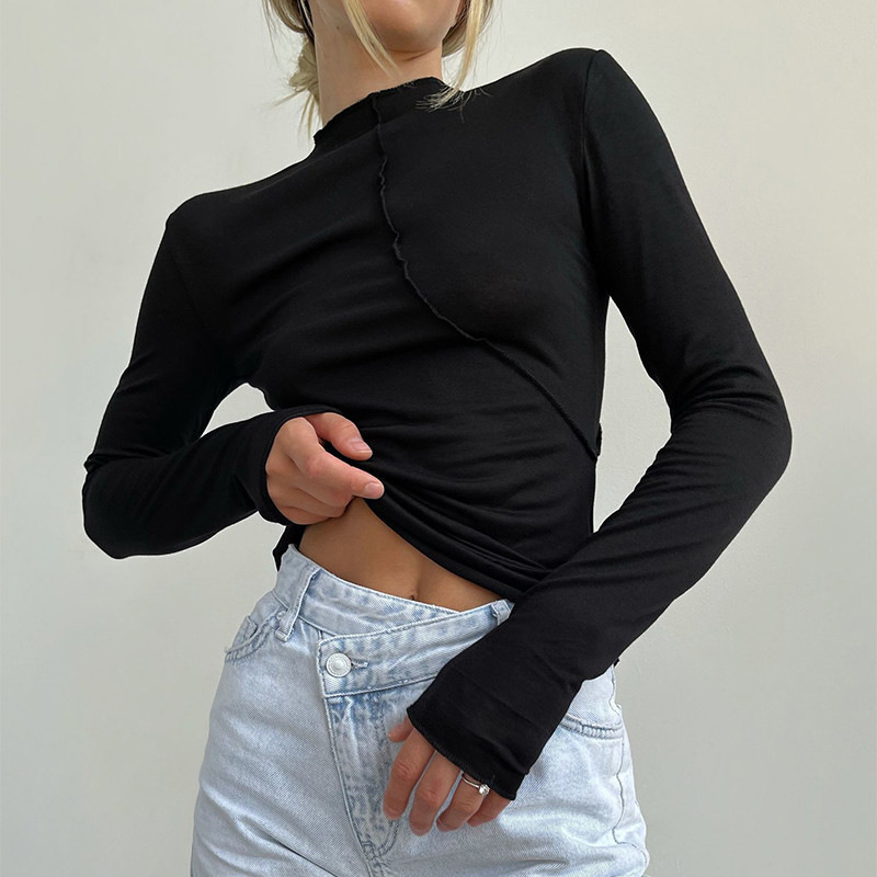2025 الخريف الياقة المدورة Y2K - مراجعة Turtleneck Knit 90S وسعره